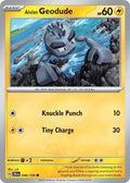 2025 Pokemon: SV09: Journey Together (JTG) - Alolan Geodude (#044/159, Common)