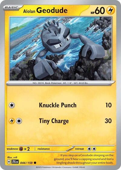 2025 Pokemon: SV09: Journey Together (JTG) - Alolan Geodude (#044/159, Common)
