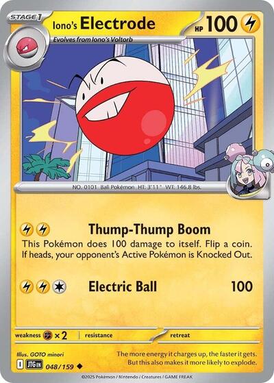 2025 Pokemon: SV09: Journey Together (JTG) - Ionos Electrode (#048/159, Uncommon) (, Lightly Played)