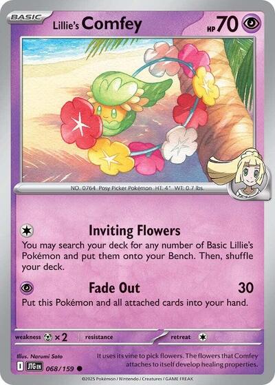 2025 Pokemon: SV09: Journey Together (JTG) - Lillies Comfey (#068/159, Common) (, Lightly Played)