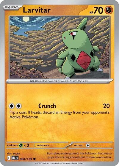 2025 Pokemon: SV09: Journey Together (JTG) - Larvitar (#080/159, Common) (, Near Mint)