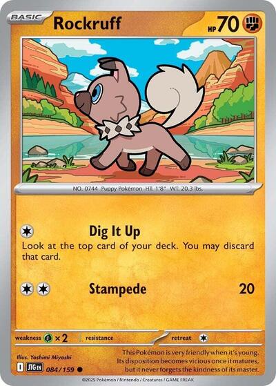 2025 Pokemon: SV09: Journey Together (JTG) - Rockruff (#084/159, Common)