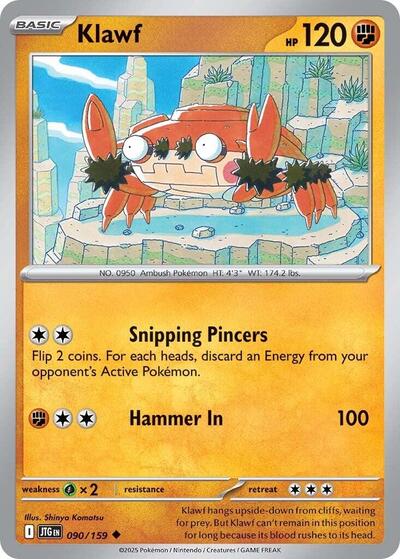 2025 Pokemon: SV09: Journey Together (JTG) - Klawf (#090/159, Uncommon) (, Near Mint)