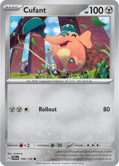 2025 Pokemon: SV09: Journey Together (JTG) - Cufant (#109/159, Common)
