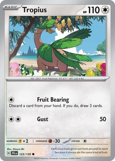 2025 Pokemon: SV09: Journey Together (JTG) - Tropius (#123/159, Common) (, Lightly Played)