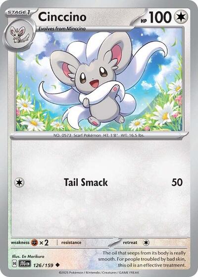 2025 Pokemon: SV09: Journey Together (JTG) - Cinccino (#126/159, Uncommon) (, Lightly Played)