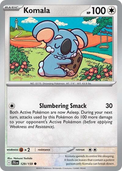 2025 Pokemon: SV09: Journey Together (JTG) - Komala (#129/159, Common) (, Near Mint)
