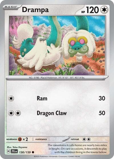 2025 Pokemon: SV09: Journey Together (JTG) - Drampa (#130/159, Common) (, Near Mint)