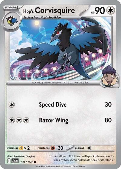 2025 Pokemon: SV09: Journey Together (JTG) - Hops Corvisquire (#134/159, Common) (, Near Mint)