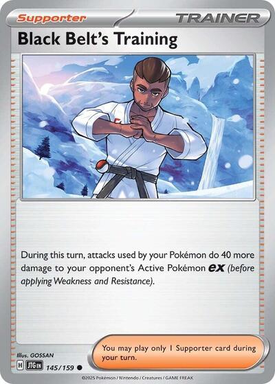2025 Pokemon: SV09: Journey Together (JTG) - Black Belts Training 145 159 (#145/159, Common) (, Near Mint)