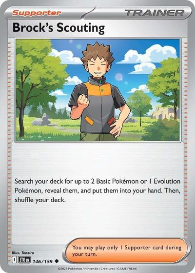 2025 Pokemon: SV09: Journey Together (JTG) - Brocks Scouting 146 159 (#146/159, Uncommon) (, Near Mint)