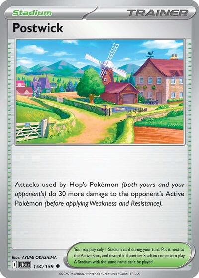 2025 Pokemon: SV09: Journey Together (JTG) - Postwick (#154/159, Uncommon) (, Near Mint)