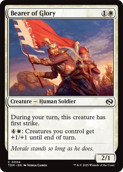 2025 Magic: The Gathering: Tarkir: Dragonstorm (TDM) - Bearer of Glory (#4, Common) (, Near Mint)