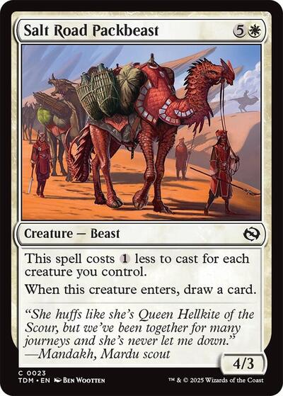 2025 Magic: The Gathering: Tarkir: Dragonstorm (TDM) - Salt Road Packbeast (#23, Common) (, Near Mint)