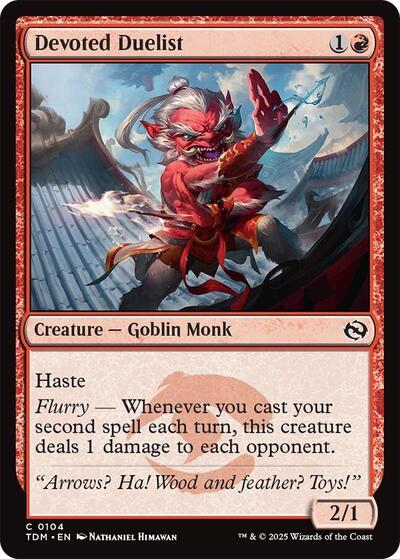 2025 Magic: The Gathering: Tarkir: Dragonstorm (TDM) - Devoted Duelist (#104, Common) (, Near Mint)