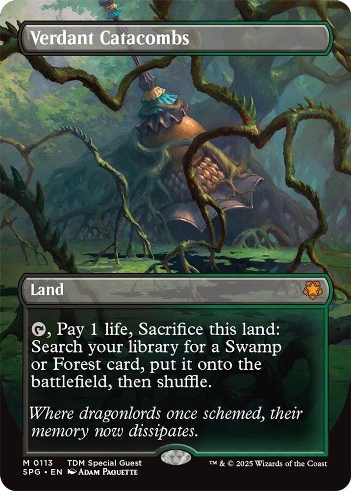 2026 Magic: The Gathering: Special Guests (SPG) - Verdant Catacombs Borderless (#113, Mythic Rare) (Foil, Near Mint)