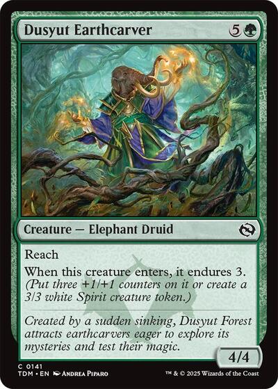 2025 Magic: The Gathering: Tarkir: Dragonstorm (TDM) - Dusyut Earthcarver (#141, Common) (, Near Mint)