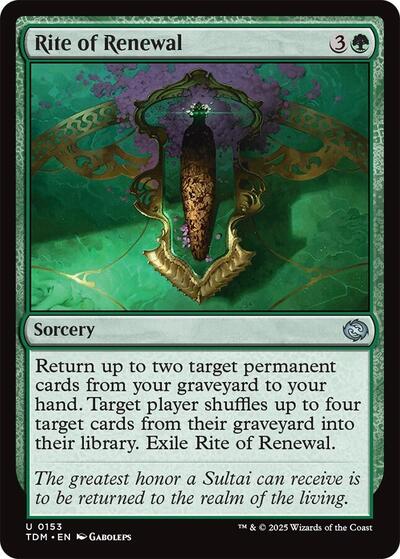 2025 Magic: The Gathering: Tarkir: Dragonstorm (TDM) - Rite of Renewal (#153, Uncommon) (, Near Mint)