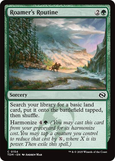 2025 Magic: The Gathering: Tarkir: Dragonstorm (TDM) - Roamers Routine (#154, Common) (, Near Mint)