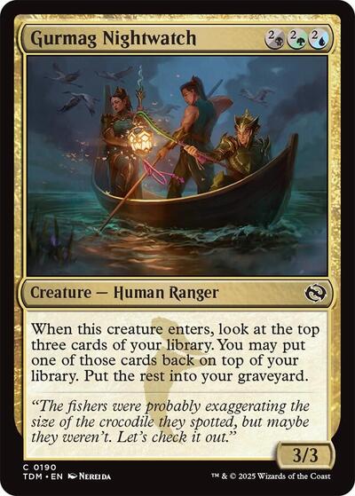 2025 Magic: The Gathering: Tarkir: Dragonstorm (TDM) - Gurmag Nightwatch (#190, Common) (, Near Mint)