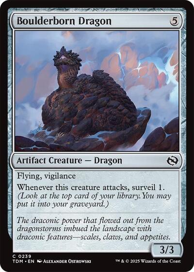 2025 Magic: The Gathering: Tarkir: Dragonstorm (TDM) - Boulderborn Dragon (#239, Common)