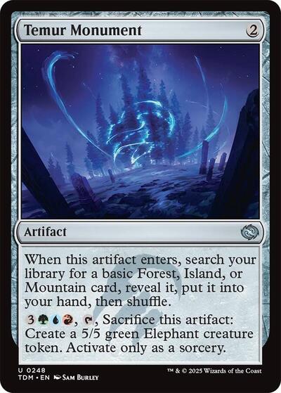 2025 Magic: The Gathering: Tarkir: Dragonstorm (TDM) - Temur Monument (#248, Uncommon) (, Near Mint)