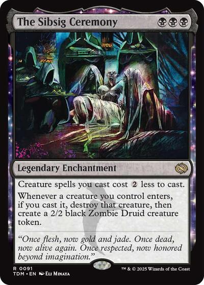 2025 Magic: The Gathering: Tarkir: Dragonstorm (TDM) - The Sibsig Ceremony (#91, Rare) (Foil, Near Mint)