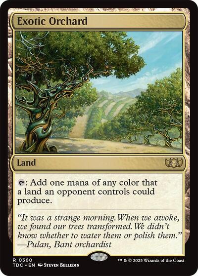 2025 Magic: The Gathering: Commander: Tarkir: Dragonstorm (TDC) - Exotic Orchard (#360, Rare) (, Near Mint)