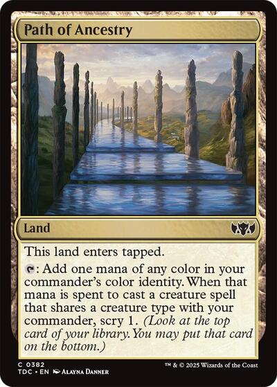 2025 Magic: The Gathering: Commander: Tarkir: Dragonstorm (TDC) - Path of Ancestry (#382, Common) (, Near Mint)