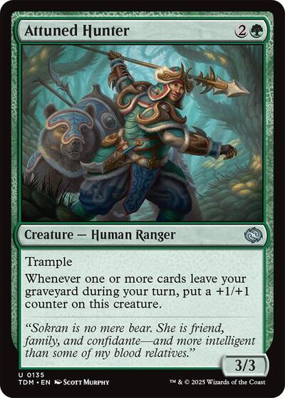 2025 Magic: The Gathering: Tarkir: Dragonstorm (TDM) - Attuned Hunter (#135, Uncommon) (, Near Mint)