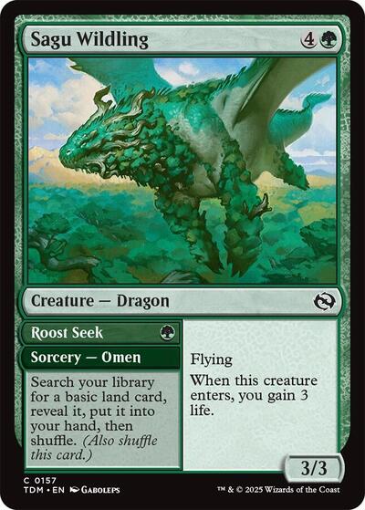 2025 Magic: The Gathering: Tarkir: Dragonstorm (TDM) - Sagu Wildling (#157, Common) (Foil, Near Mint)