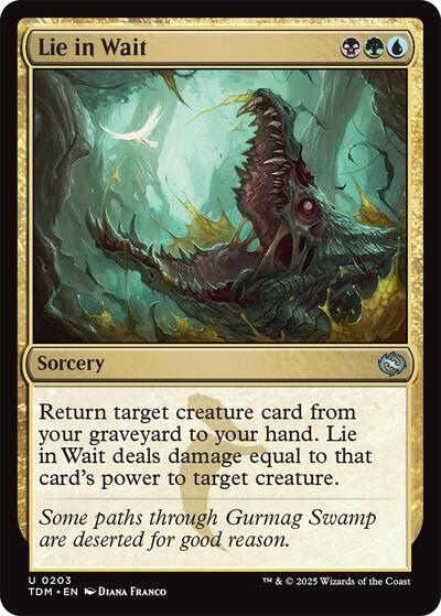 2025 Magic: The Gathering: Tarkir: Dragonstorm (TDM) - Lie in Wait (#203, Uncommon) (, Near Mint)