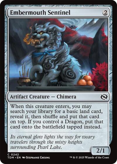 2025 Magic: The Gathering: Tarkir: Dragonstorm (TDM) - Embermouth Sentinel (#242, Common)