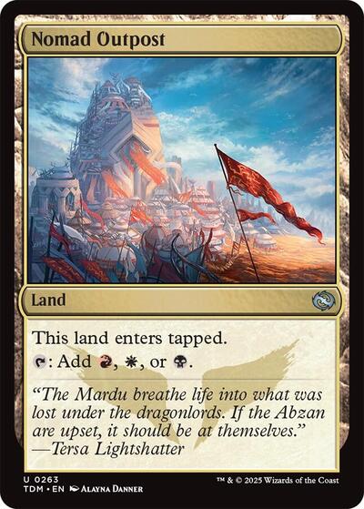 2025 Magic: The Gathering: Tarkir: Dragonstorm (TDM) - Nomad Outpost (#263, Uncommon) (, Near Mint)