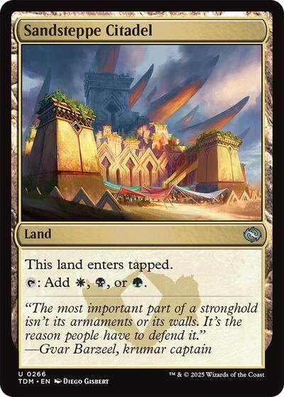 2025 Magic: The Gathering: Tarkir: Dragonstorm (TDM) - Sandsteppe Citadel (#266, Uncommon) (, Near Mint)
