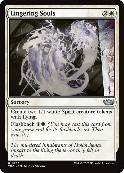 2025 Magic: The Gathering: Commander: Tarkir: Dragonstorm (TDC) - Lingering Souls (#123, Uncommon) (, Near Mint)