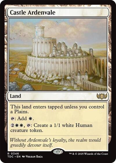 2025 Magic: The Gathering: Commander: Tarkir: Dragonstorm (TDC) - Castle Ardenvale (#346, Rare) (, Near Mint)