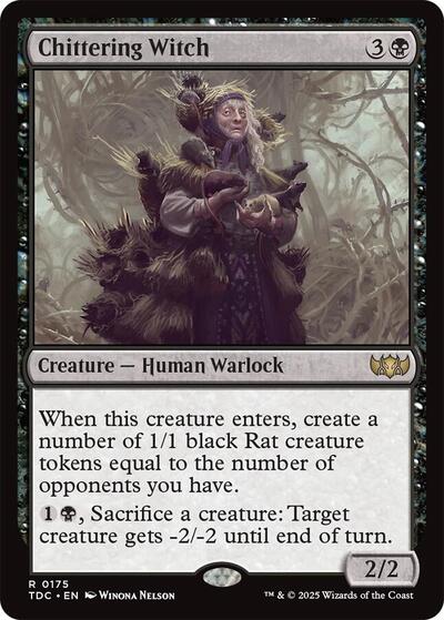 2025 Magic: The Gathering: Commander: Tarkir: Dragonstorm (TDC) - Chittering Witch (#175, Rare) (, Near Mint)