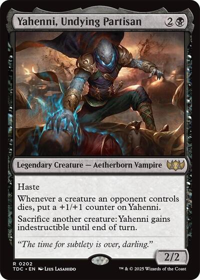 2025 Magic: The Gathering: Commander: Tarkir: Dragonstorm (TDC) - Yahenni Undying Partisan (#202, Rare) (, Near Mint)