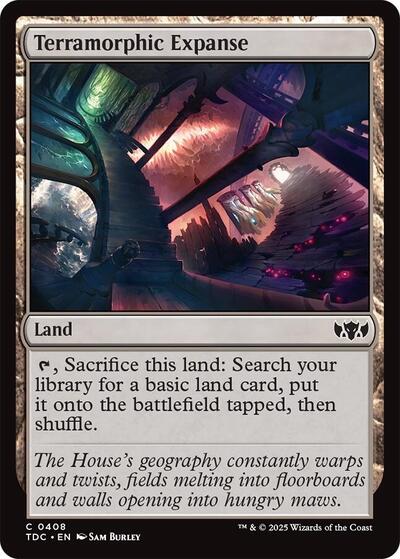 2025 Magic: The Gathering: Commander: Tarkir: Dragonstorm (TDC) - Terramorphic Expanse (#408, Common) (, Near Mint)
