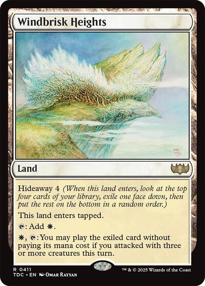 2025 Magic: The Gathering: Commander: Tarkir: Dragonstorm (TDC) - Windbrisk Heights (#411, Rare) (, Near Mint)