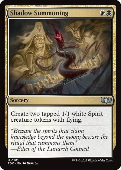 2025 Magic: The Gathering: Commander: Tarkir: Dragonstorm (TDC) - Shadow Summoning (#101, Uncommon) (, Near Mint)