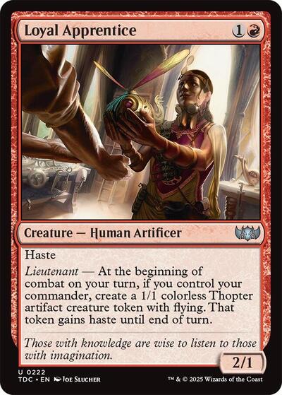 2025 Magic: The Gathering: Commander: Tarkir: Dragonstorm (TDC) - Loyal Apprentice (#222, Uncommon) (, Near Mint)