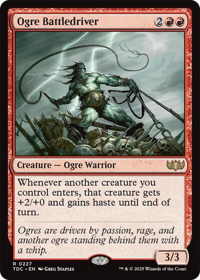 2025 Magic: The Gathering: Commander: Tarkir: Dragonstorm (TDC) - Ogre Battledriver (#227, Rare) (, Near Mint)
