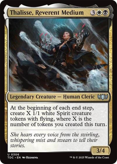 2025 Magic: The Gathering: Commander: Tarkir: Dragonstorm (TDC) - Thalisse Reverent Medium (#306, Uncommon) (, Near Mint)