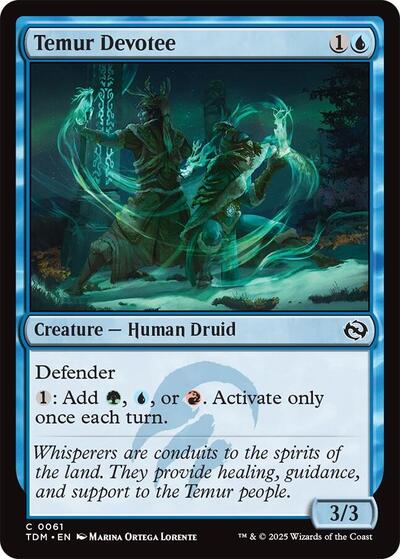 2025 Magic: The Gathering: Tarkir: Dragonstorm (TDM) - Temur Devotee (#61, Common)