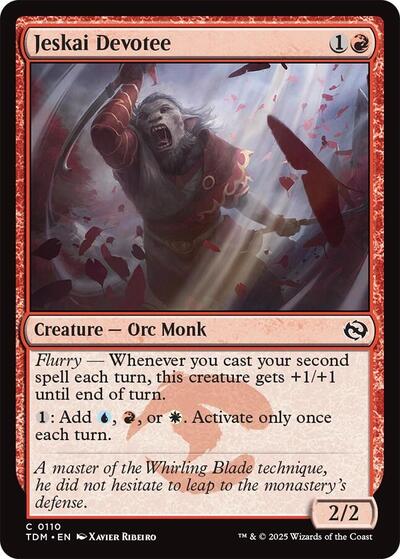 2025 Magic: The Gathering: Tarkir: Dragonstorm (TDM) - Jeskai Devotee (#110, Common) (, Near Mint)