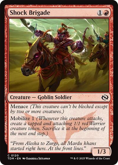 2025 Magic: The Gathering: Tarkir: Dragonstorm (TDM) - Shock Brigade (#120, Common) (, Near Mint)