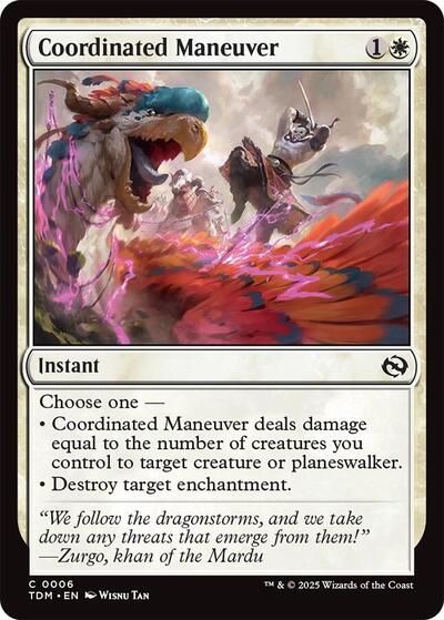 2025 Magic: The Gathering: Tarkir: Dragonstorm (TDM) - Coordinated Maneuver (#6, Common) (, Near Mint)
