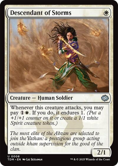 2025 Magic: The Gathering: Tarkir: Dragonstorm (TDM) - Descendant of Storms (#8, Uncommon) (, Near Mint)